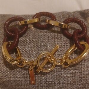Luxurious Gold and Brown Bracelet